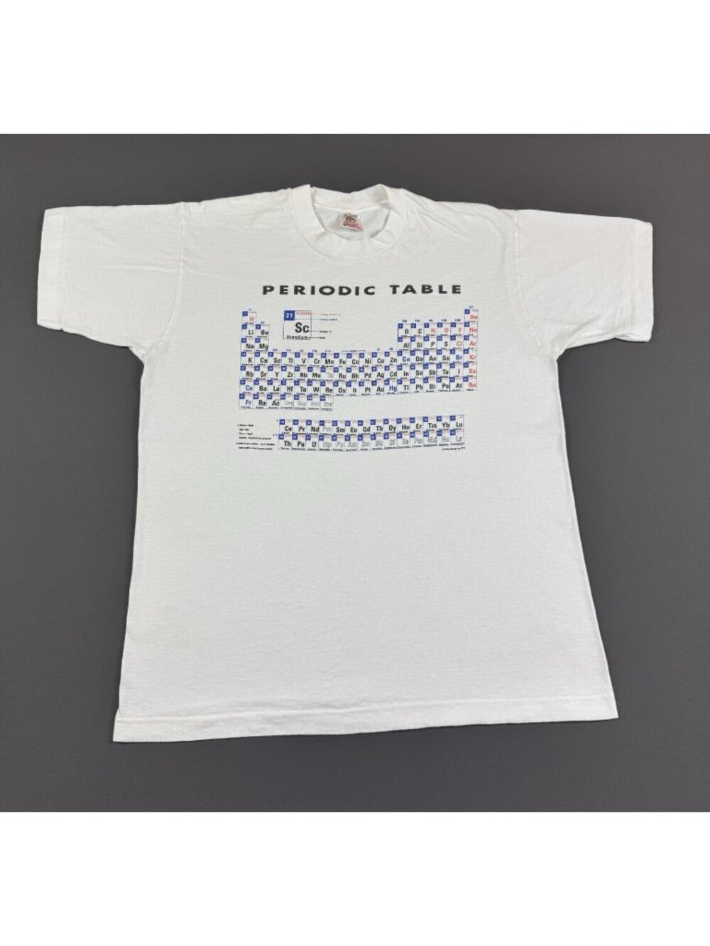 Rare Vintage 90s Periodic Table Art Chemical Atomic Names Science Tech XL FOTL